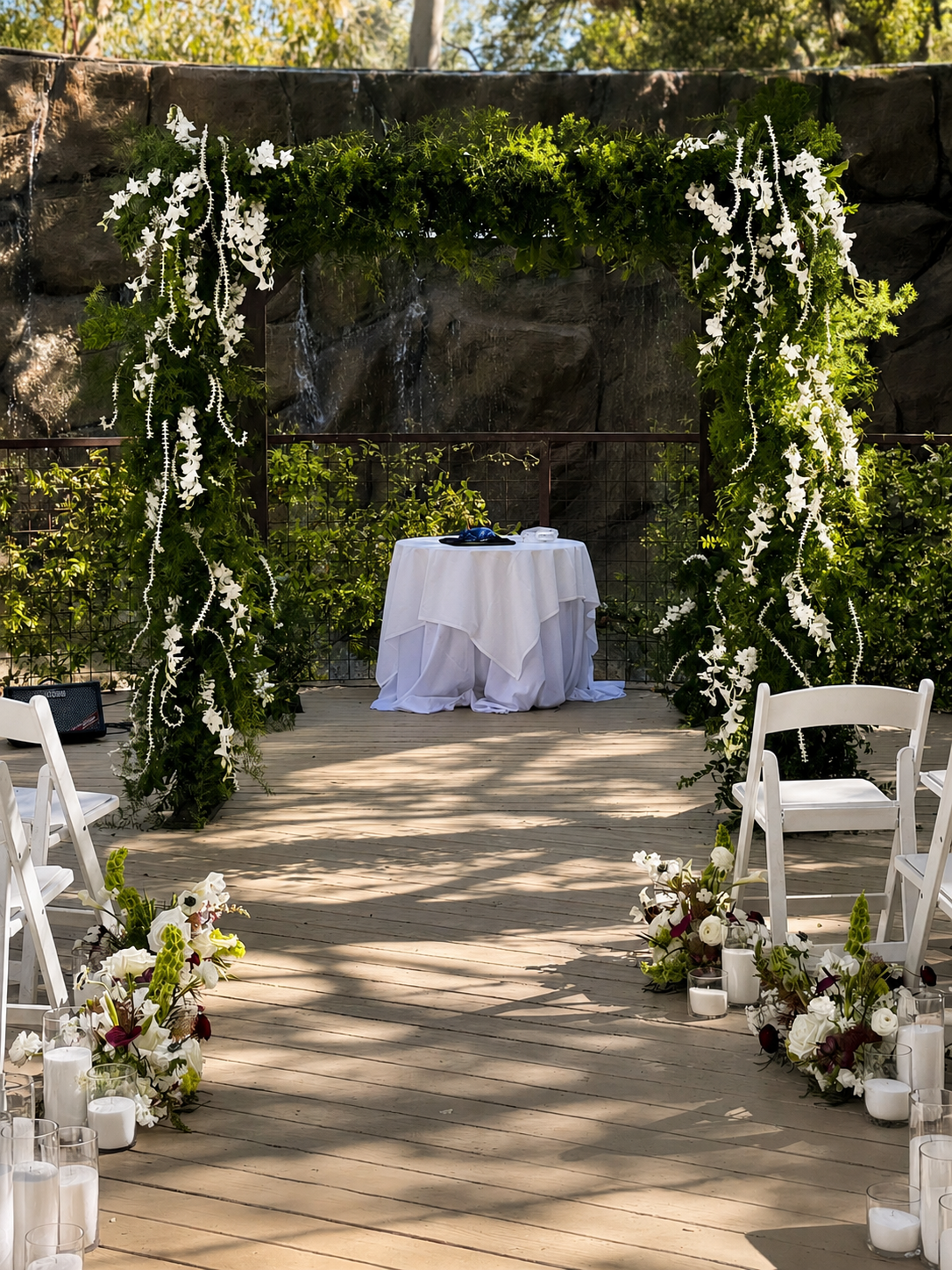 Custom Dark Wood Chuppah / Mandap Rental