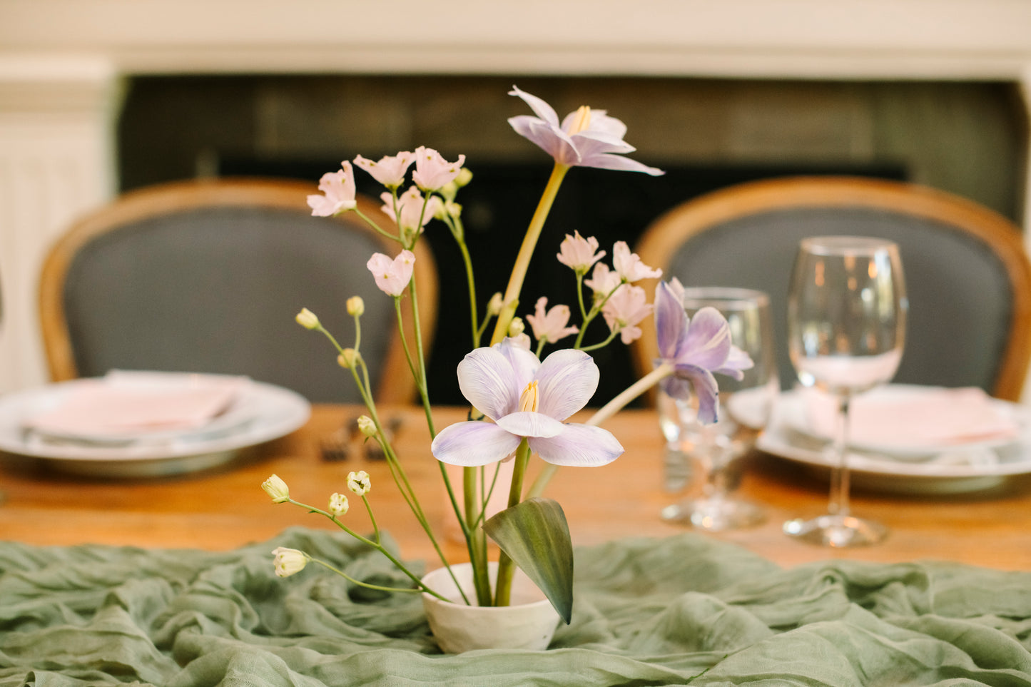 Ikebana-Style Cup Arrangement