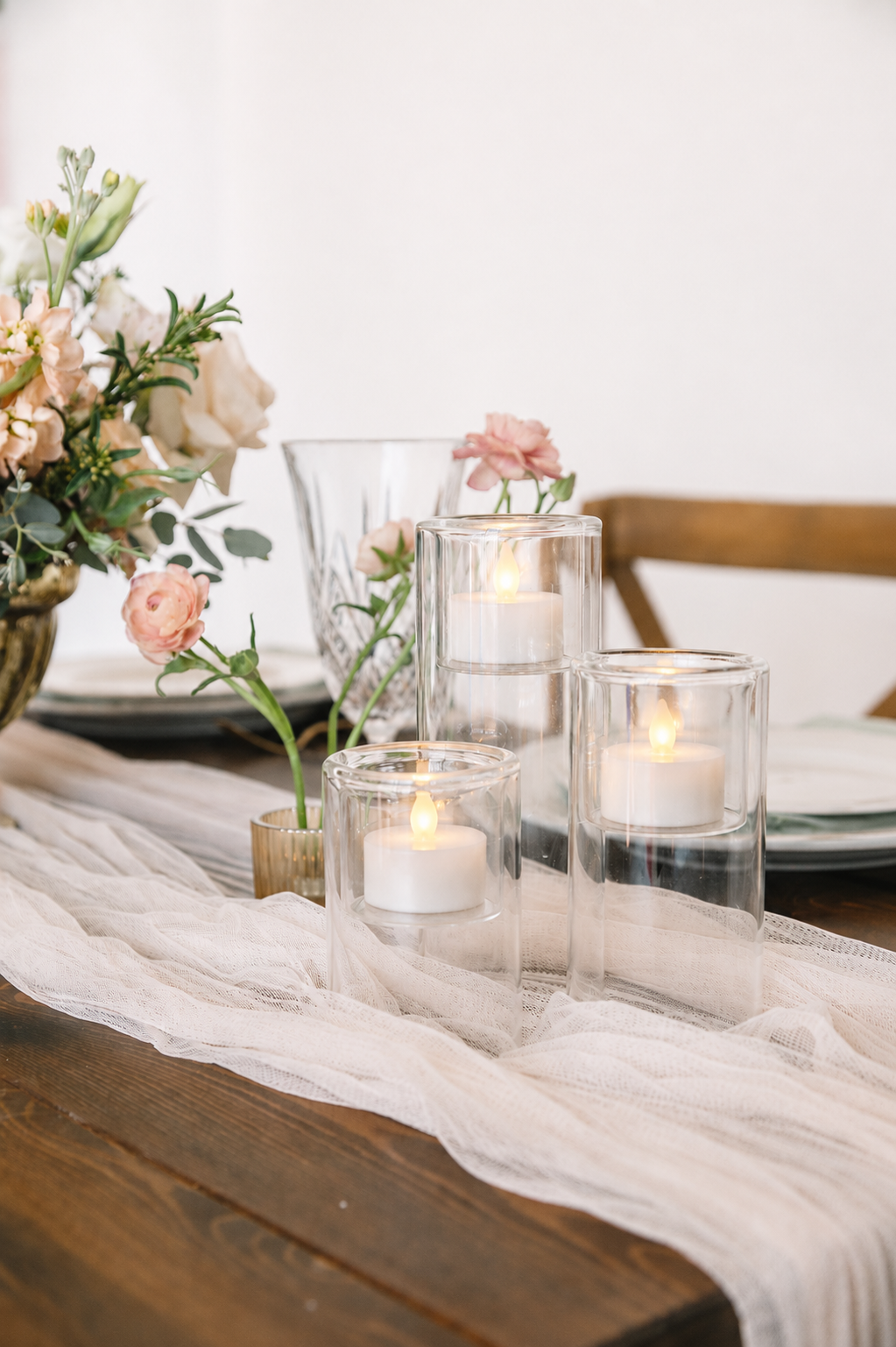 Modern Tiered Glass Votive