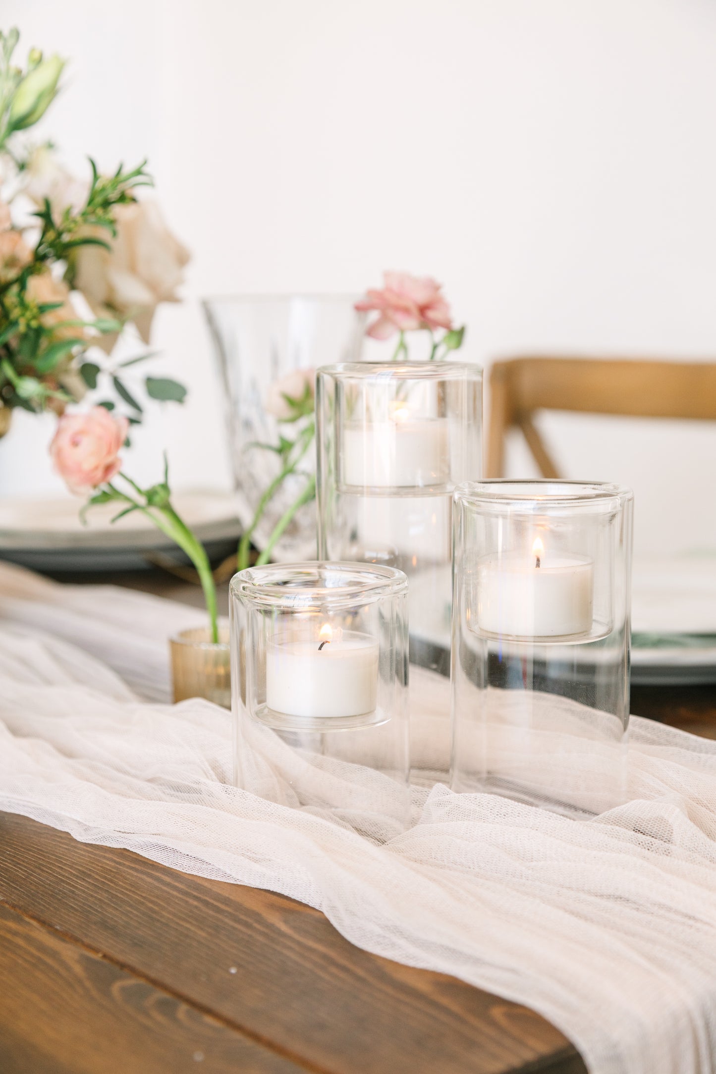 Modern Tiered Glass Votive