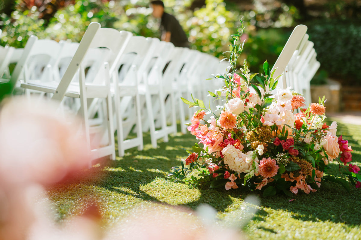 Grounded Floral Arrangement | Aisle & Accent Flowers
