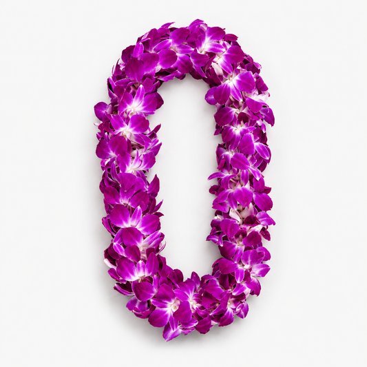 Double Dendrobium Orchid Lei