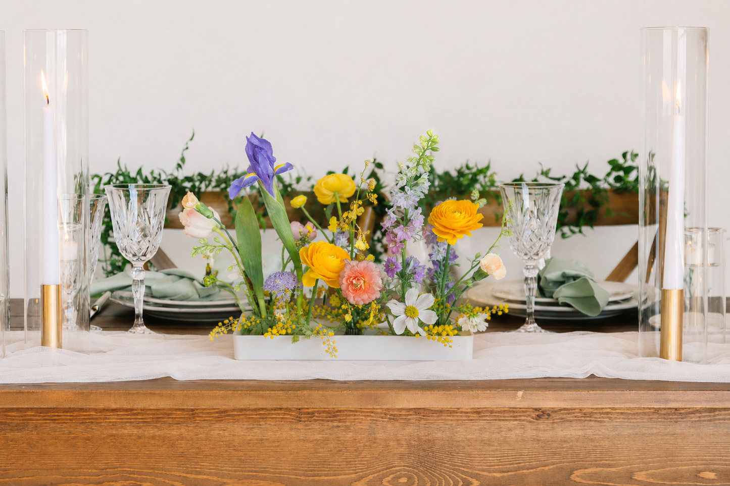 Ikebana-Style Tray Centerpiece