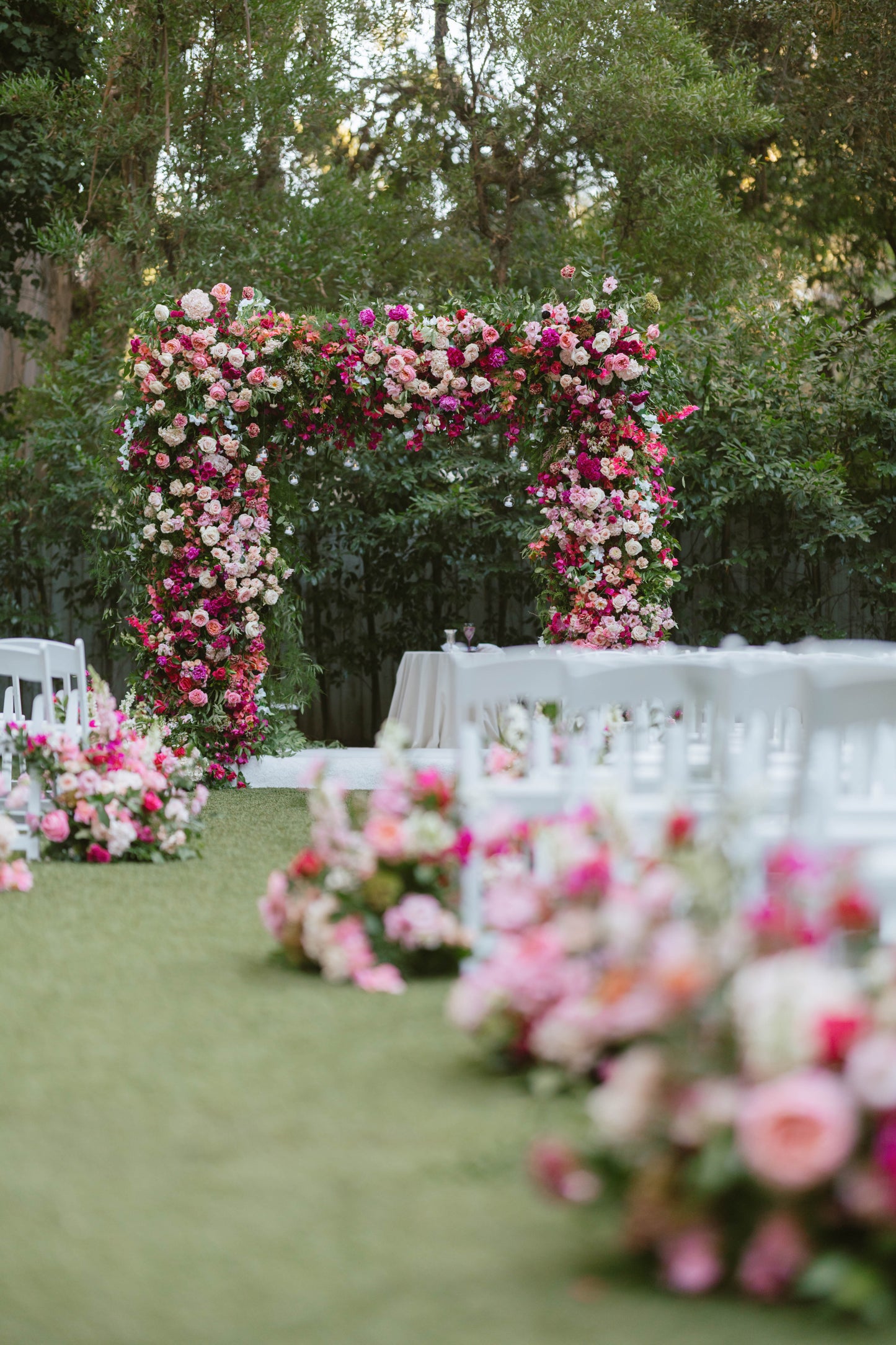 Custom Dark Wood Chuppah / Mandap Rental