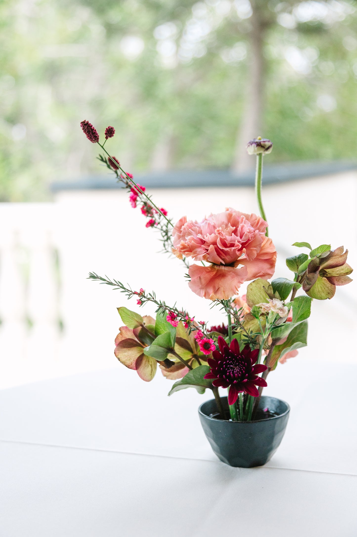 Ikebana-Style Cup Arrangement
