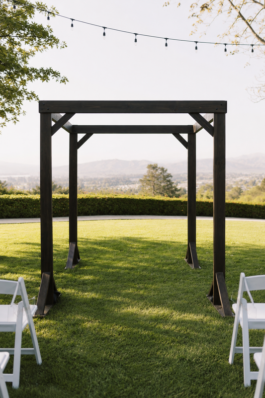 Custom Dark Wood Chuppah / Mandap Rental