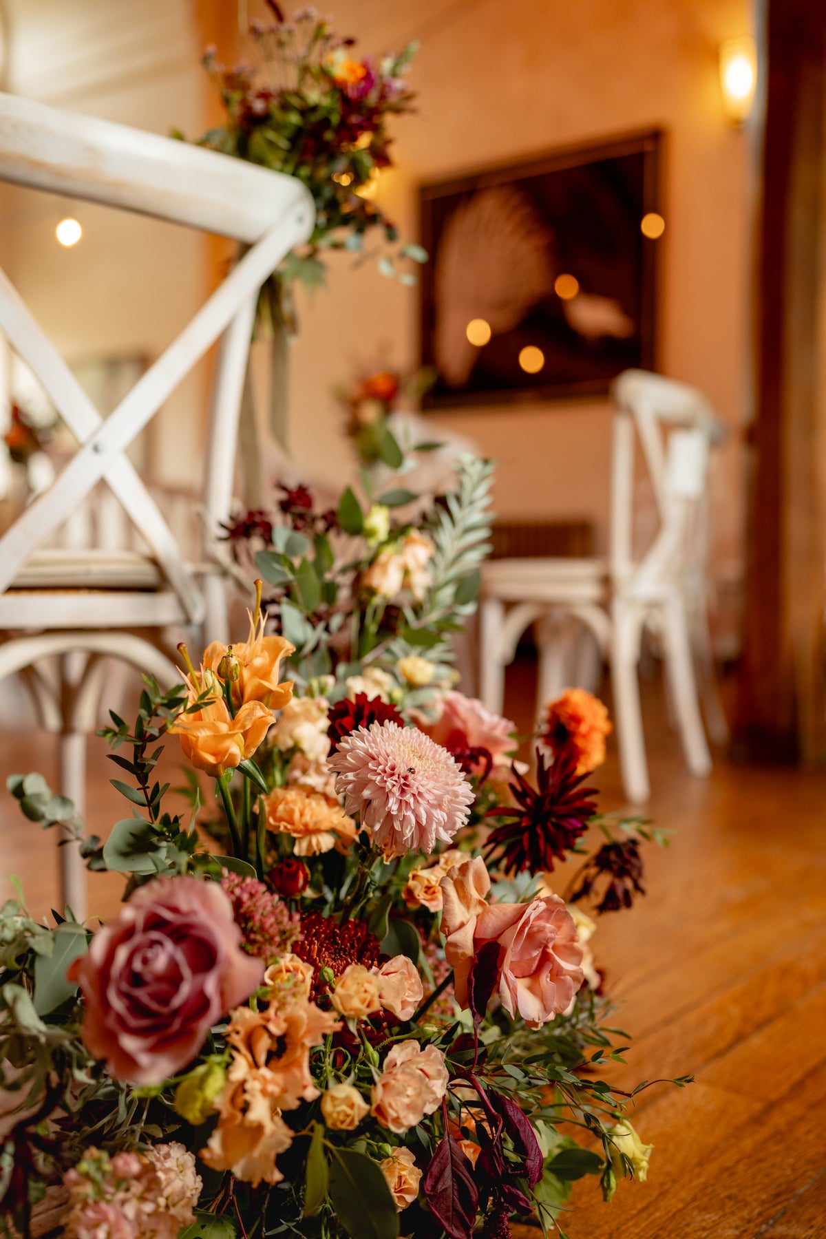 Grounded Floral Arrangement | Aisle & Accent Flowers