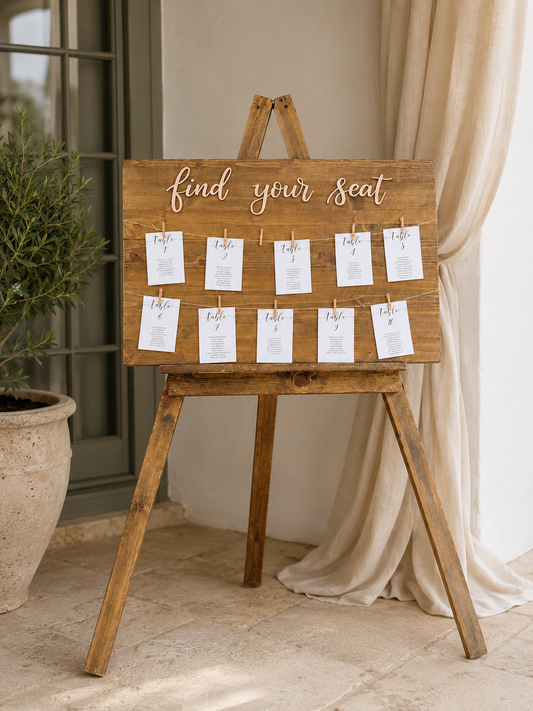Find Your Seat Sign (Rental Only)