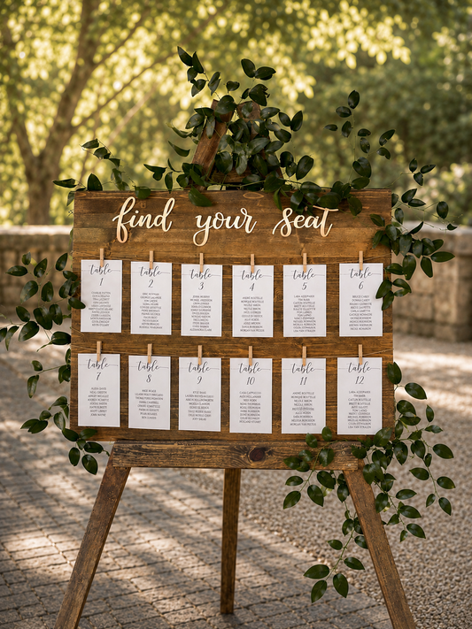 Find Your Seat Sign Floral Add-On