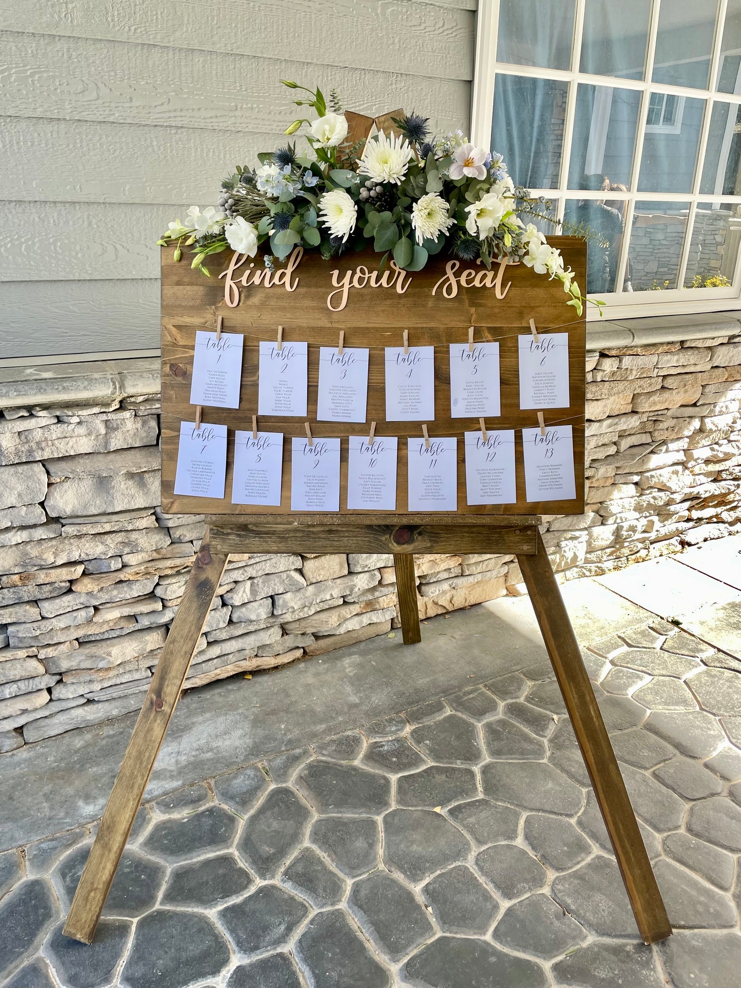 Find Your Seat Sign Floral Add-On