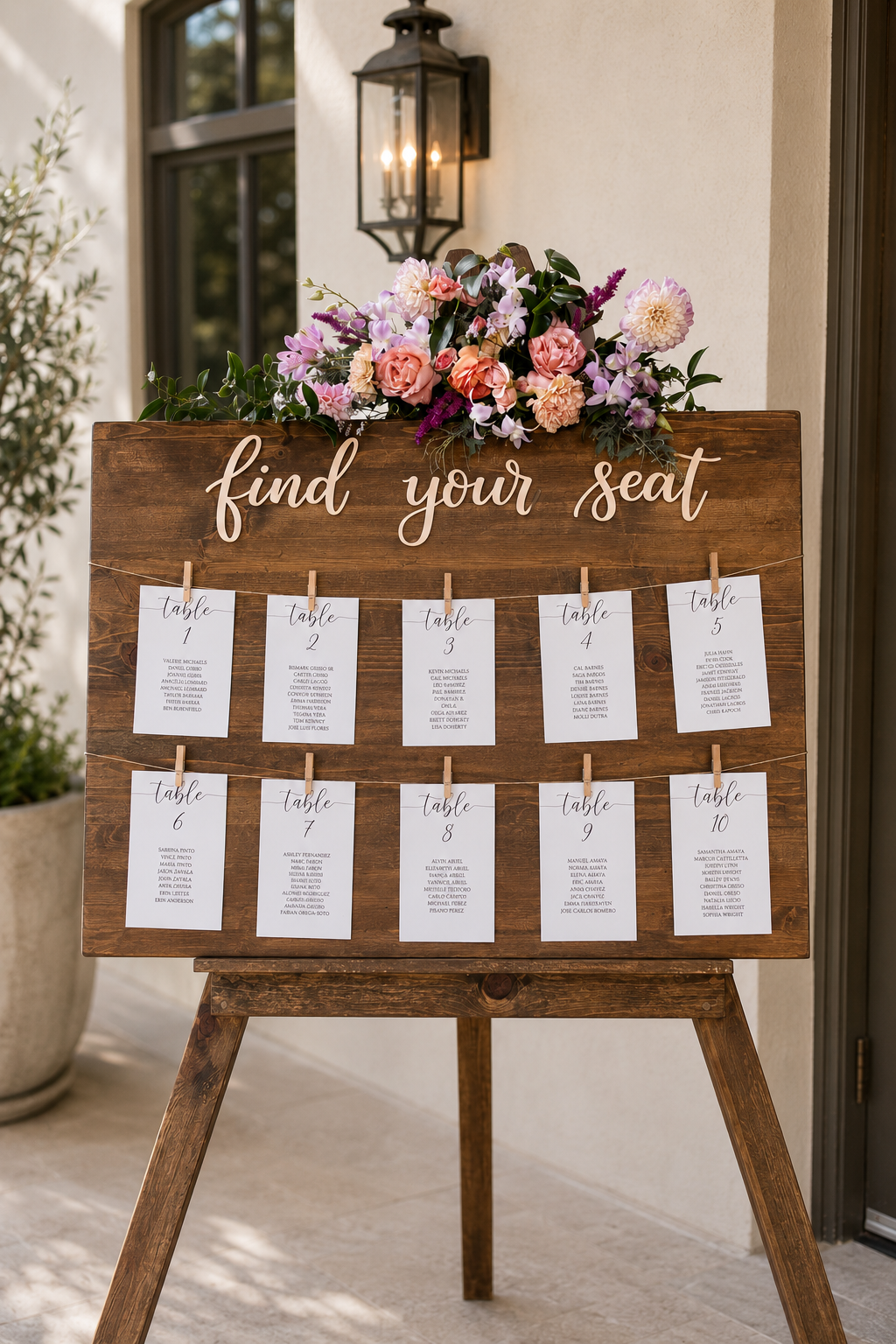 Find Your Seat Sign Floral Add-On