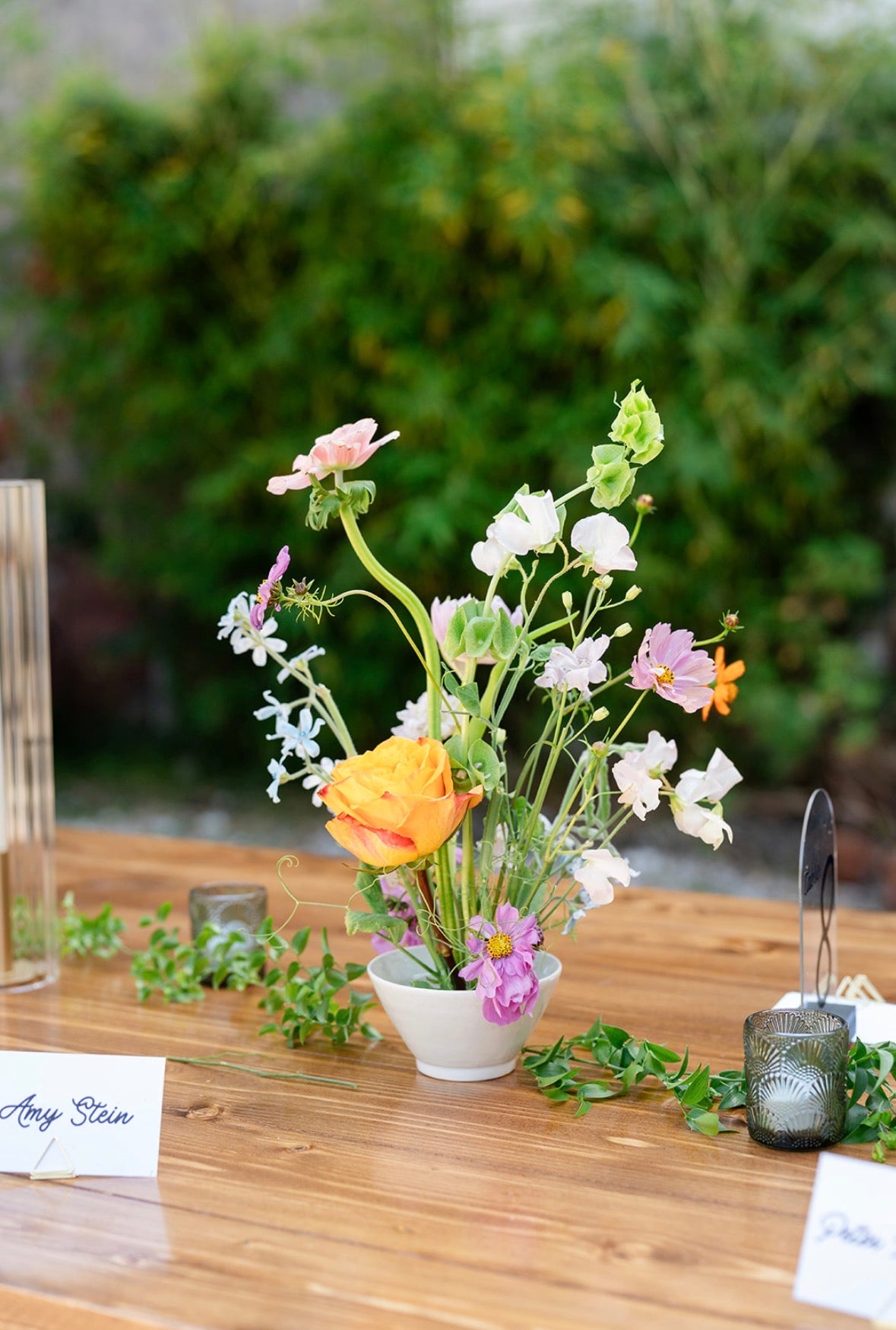 Ikebana-Style Bowl Arrangement