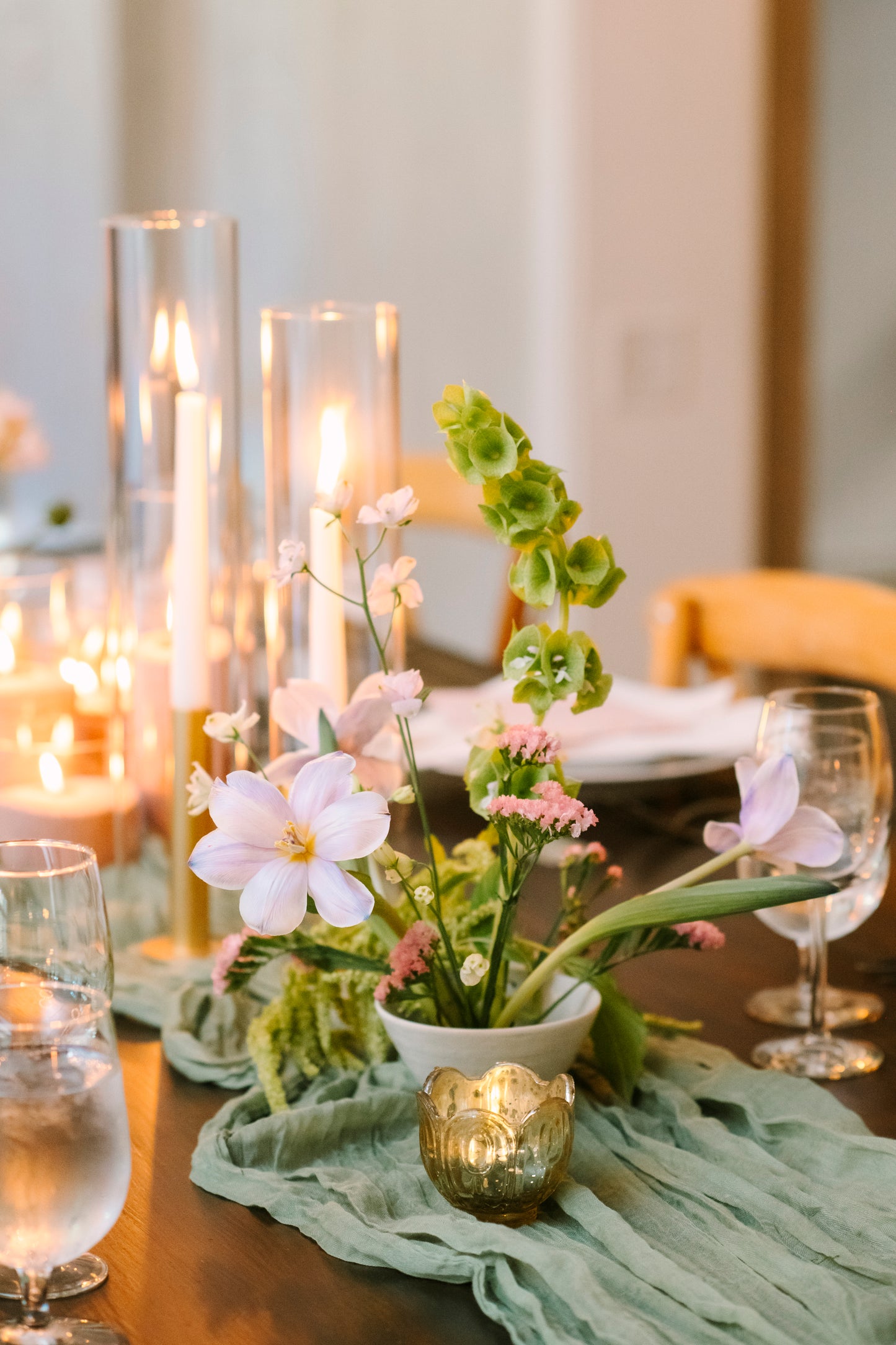 Ikebana-Style Cup Arrangement