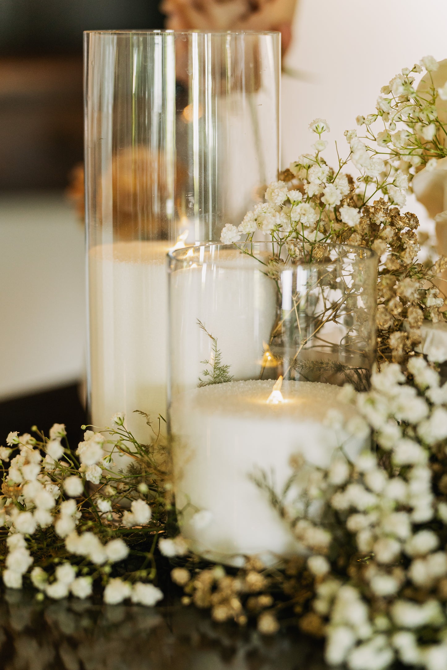 Pearled Wax Candles