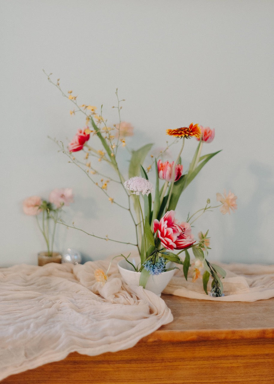 Ikebana-Style Bowl Arrangement