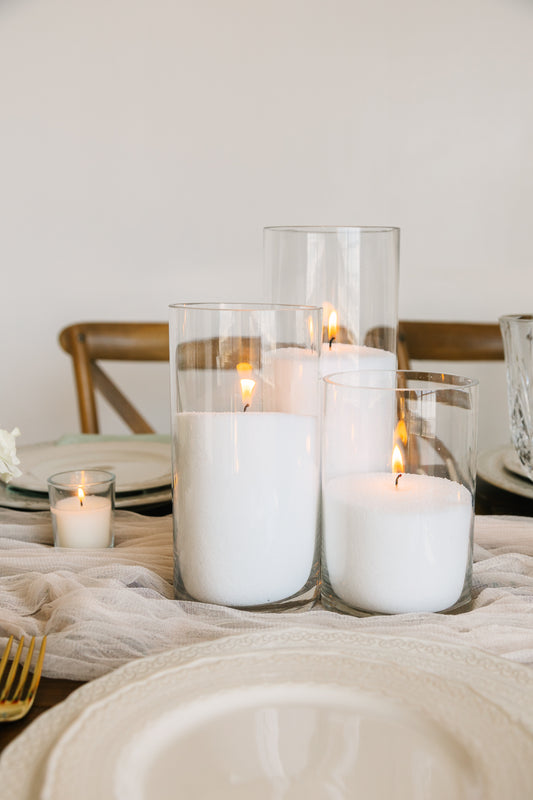 Pearled Wax Candles