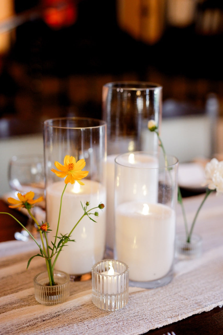 Pleated Glass Votive Tealight Holders