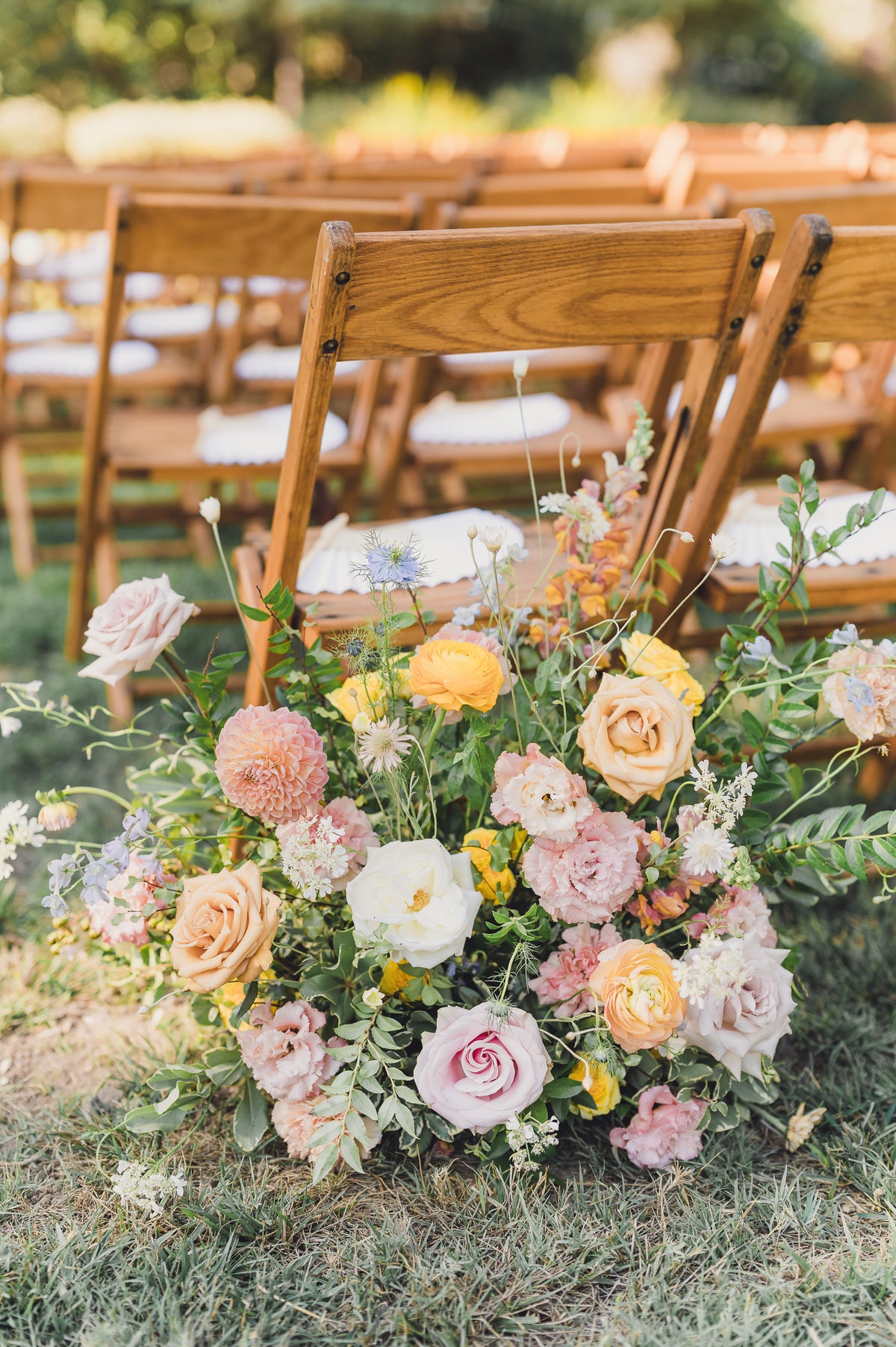 Grounded Floral Arrangement | Aisle & Accent Flowers