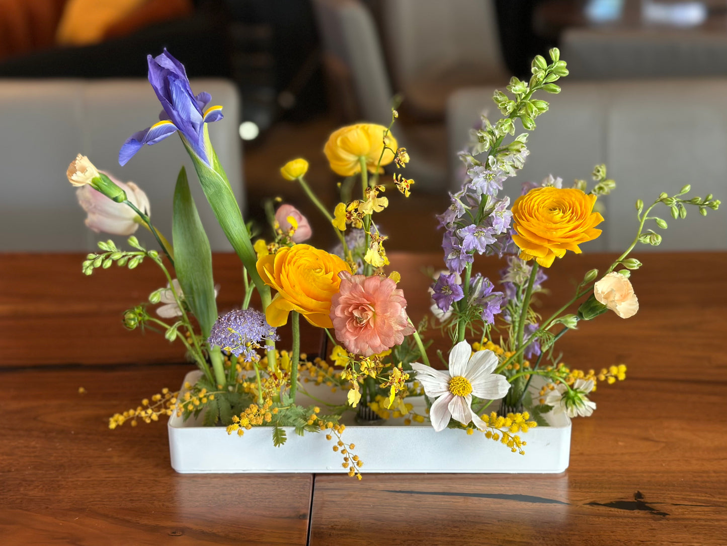 Ikebana-Style Tray Centerpiece