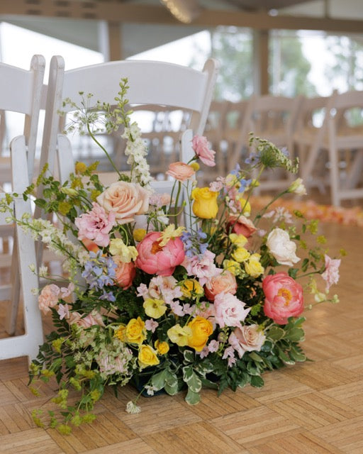 Grounded Floral Arrangement | Aisle & Accent Flowers