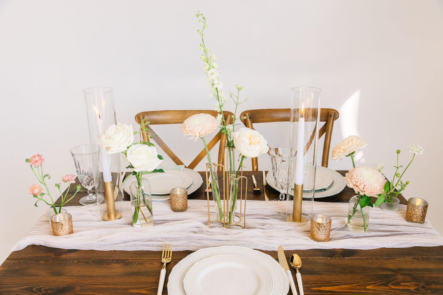 Staggered Stem Trio Long Table Design